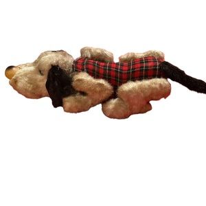 VINTAGE TOY DOG BATTERY OPERATED 1960’s SNOOPIE JAPAN TARTAN PLAID RARE HTF